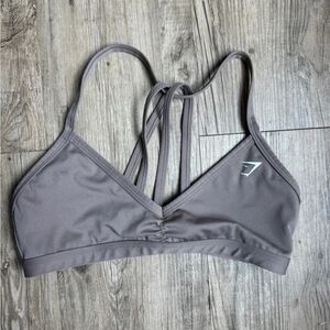 Gymshark Charcoal Strappy Sports Bra